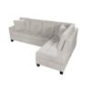 150220266992303cba065.jpeg Dema 2pc Sectional Sofa Set, Chaise, 2 Pillows, Textured Beige Velvet