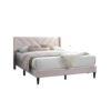 Reno Queen Size Bed, Modern X Channel Tufted Pink Velvet Upholstery