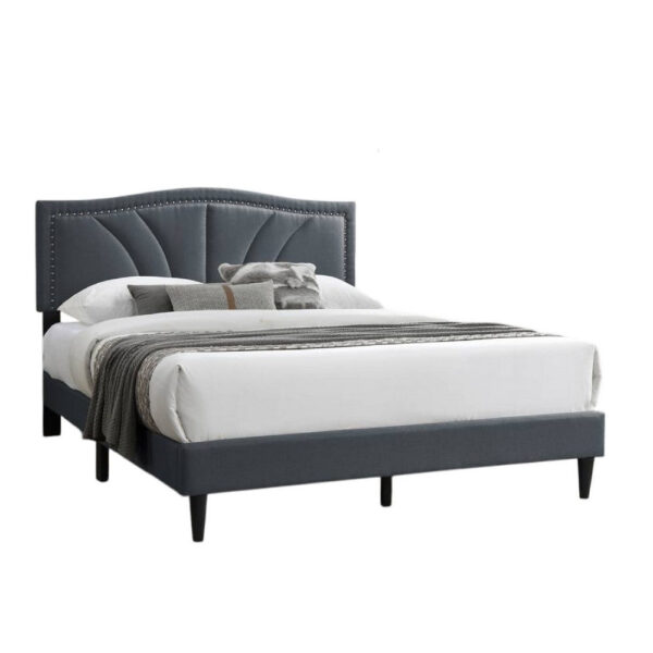 15022026699230f13db04.jpeg Reo Queen Size Bed, Charcoal Gray Burlap Upholstered Curved Headboard