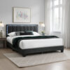 1502202669923167e73a4.jpeg Zemo Queen Size Bed, LED Headboard, Charcoal Gray Wool Upholstery