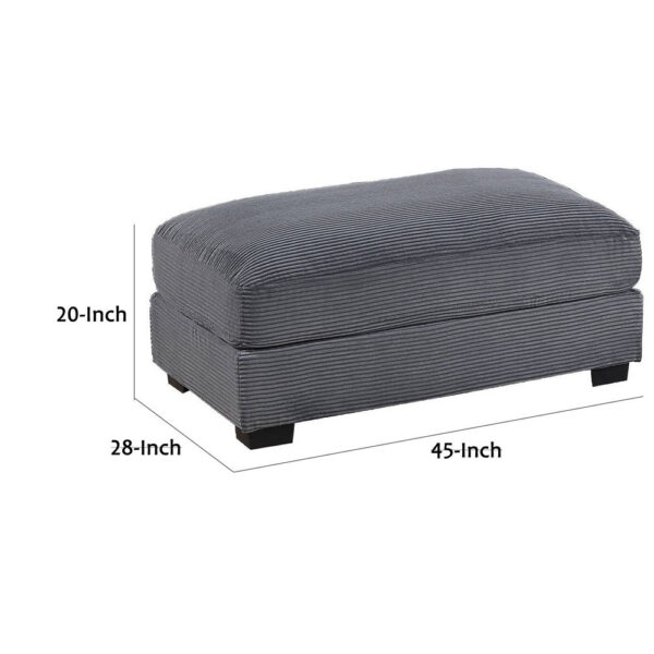 15022026699231b12b5f4.jpeg Lomi Cocktail Ottoman, Dark Gray Corduroy, Black Legs, 45 x 28 Inch