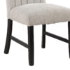 Reo Dining Side Chair Set of 2, Vertical Tufted Gray Boucle, Black