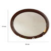 15022026699231fa29b70.jpeg Lego Wall Mounting Mirror, 49 Inch Cherry Brown Solid Wood Oval Frame