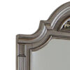Recus Dresser Mirror, 49 Inch Floral Arched Shape, Gray Solid Wood
