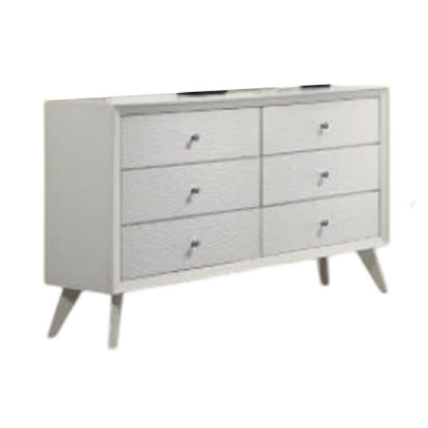 1502202669923247807a4.jpeg Tory Wide Dresser, 6 Drawers w Bronze Knobs, Textured White Wood