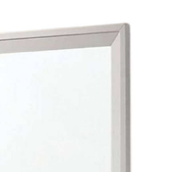 Tory Dresser Mirror, 36 Inch Rectangular, Classic White Solid Wood