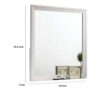 Tory Dresser Mirror, 36 Inch Rectangular, Classic White Solid Wood