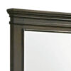 Revy Dresser Mirror, 43 Inch Gray Rubberwood Frame, Crown Molding