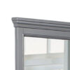 Lile Dresser Mirror w Crown Molding Frame, 42 Inch Gray Solid Wood