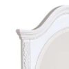 Aleci Dresser Mirror, 42 Inch Carved Frame, Classic White Solid Wood