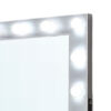 Fery Dresser Mirror w Light Bulbs, USB and Power, Glam Silver 44 Inch