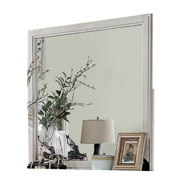 1502202669923307dca15.jpeg Varos Dresser Mirror, White Solid Wood, 38 Inch Stylish Square Frame