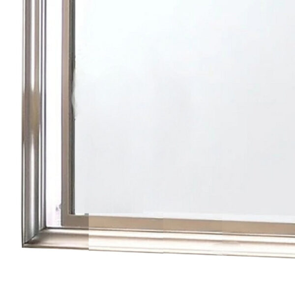 Jisoo Dresser Mirror, LED Light Frame, 37 Inch Rose Gold Solid Wood