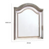 Jisoo Dresser Mirror, LED Light Frame, 37 Inch Rose Gold Solid Wood
