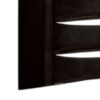 Simo Tall Dresser Chest, 5 Drawers, Chrome Handles, Modern Black Wood