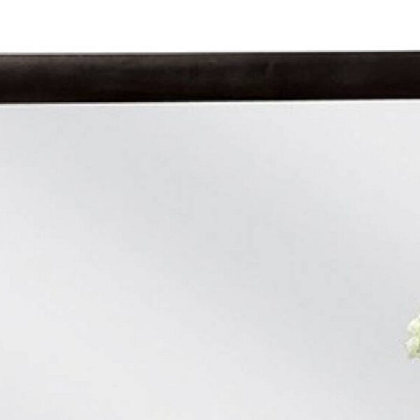 150220266992335773b2e.jpeg Simo Dresser Vanity Mirror, 40 Inch Modern Black Solid Wood Frame