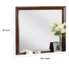 Simo Dresser Vanity Mirror, 40 Inch Dark Cherry Brown Solid Wood