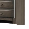 Simo Tall Dresser Chest, 5 Drawers, Chrome Handles, Modern Dark Gray