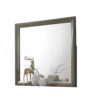 Simo Dresser Vanity Mirror, 40 Inch Modern Dark Gray Solid Wood Frame