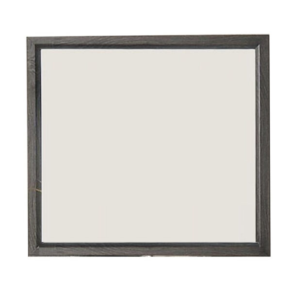 Erica Dresser Vanity Mirror, 39 Inch Contemporary Gray Wood Frame