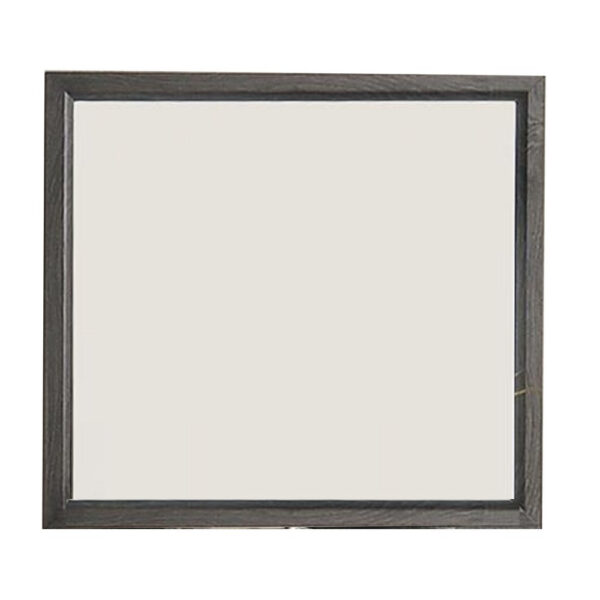 Erica Dresser Vanity Mirror, 39 Inch Contemporary Gray Wood Frame