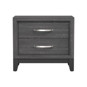 15022026699233d05735c.jpeg Erica Bedside Nightstand, 2 Drawers Chrome Bar Handles, Gray Wood