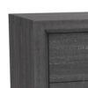 Erica Bedside Nightstand, 2 Drawers Chrome Bar Handles, Gray Wood