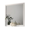 Erica Dresser Vanity Mirror, 39 Inch Modern Style White Wood Frame