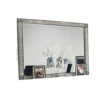 Laine Dresser Mirror, Crystal Trim Frame, 46 Inch Gray Solid Wood