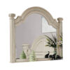 Akia Dresser Mirror, Reeded Posts, 49 Inch Antique White Bell Frame