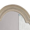 Akia Dresser Mirror, Reeded Posts, 49 Inch Antique White Bell Frame