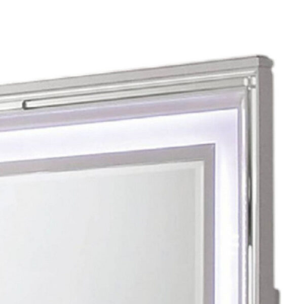 15022026699234a293a06.jpeg Lin Dresser Mirror with LED Lights, 47 Inch White Solid Wood Frame