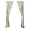 Vola 2 Panel Curtain Set, Light Mint Green Microfiber, Floral Pattern