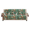 Lowa Sofa Slipcover, Reversible, Polyester, Green, Red Festive Theme