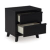 15022026699235401804e.jpeg Danzi Nightstand, 2 Storage Drawers, 22 Inch, Modern Black Laminate