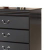 150220266992356537849.jpeg Yara Tall Dresser Chest, Classic Black, 5 Drawers Pewter Metal Handles