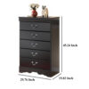 150220266992356a36ebf.jpeg Yara Tall Dresser Chest, Classic Black, 5 Drawers Pewter Metal Handles