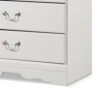 150220266992357c28ee3.jpeg Roso Tall Dresser Chest, Classic White, 5 Drawers Pewter Metal Handles