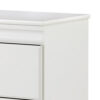 Roso Wide Dresser, Classic White, 25 Inch, 2 Drawers, Pewter Handles
