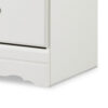 Roso Wide Dresser, Classic White, 25 Inch, 2 Drawers, Pewter Handles