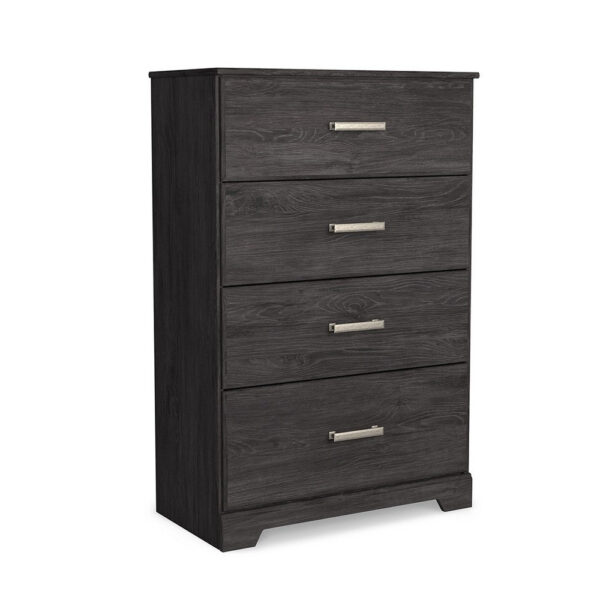 15022026699235bfbf5ee.jpeg Cyme Tall Dresser Chest, 4 Drawer, Modern Dark Charcoal Brown Laminate