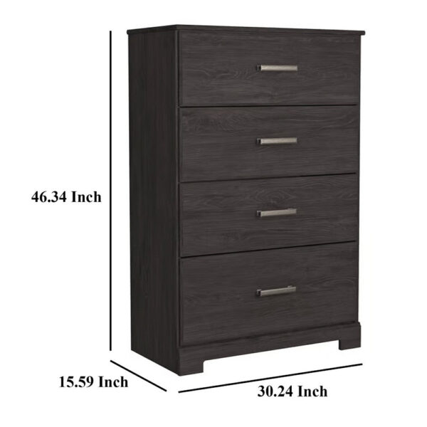 15022026699235ca960c1.jpeg Cyme Tall Dresser Chest, 4 Drawer, Modern Dark Charcoal Brown Laminate
