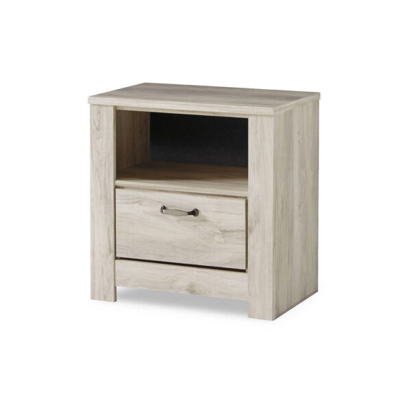 150220266992360d5f1de.jpeg Simon Nightstand, Drawer and USB, Rustic Gray Laminate Whitewash