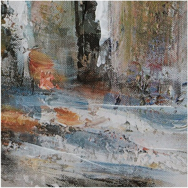 Alp Treescape Wall Art, 30x60, Multi-Colored Hand Painted Canvas