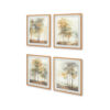150220266992368872d2f.jpeg Foryn 4 Piece Wall Art Set, 23x27, Spring Trees Print w Brown Frame