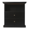1502202669923690d0e87.jpeg Boli Nightstand, 1 Storage Drawers, 24 Inch, Black Molded Trim Details