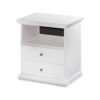 Twik Nightstand, 1 Storage Drawers, 24 Inch, White Molded Trim Details