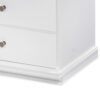 Twik Nightstand, 1 Storage Drawers, 24 Inch, White Molded Trim Details