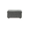 15022026699236b3431c1.jpeg Ratty Ottoman, 33 Inch Rectangular, Plush Cushioned Gray Polyester