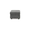 15022026699236b577dd4.jpeg Ratty Ottoman, 33 Inch Rectangular, Plush Cushioned Gray Polyester